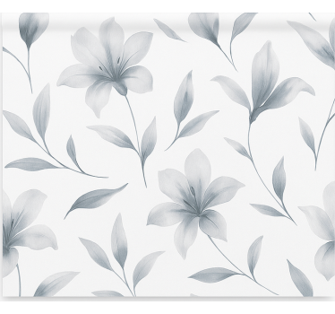 Tenda a rullo sala da pranzo gigli e fiori ad acquerello - TenStickers