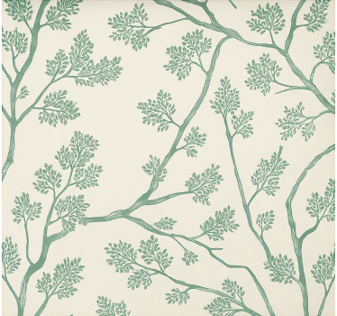 Tenda a rullo sala da pranzo albero fiorito verde - TenStickers