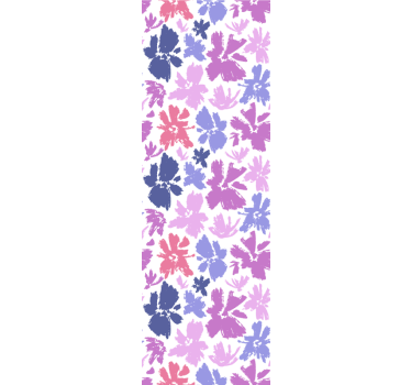 Tenda a rullo sala da pranzo esposizione floreale viola - TenStickers