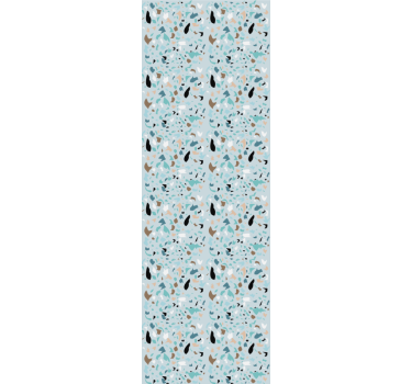 Tenda a rullo sala da pranzo effetto terrazzo azzurro - TenStickers