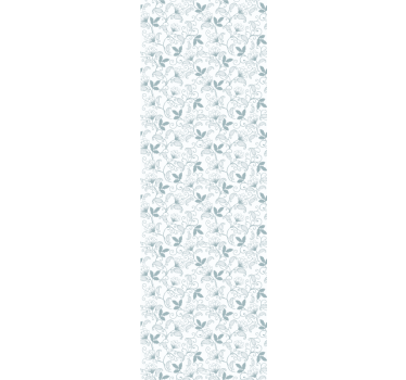 Tenda a rullo sala da pranzo floreale blu e bianco - TenStickers