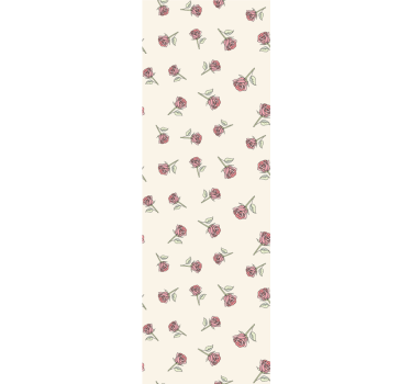 Tenda a rullo sala da pranzo motivo rose vintage romantico - TenStickers