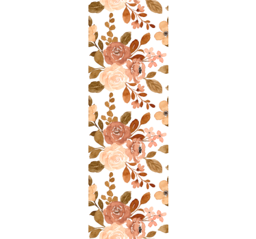 Tenda a rullo sala da pranzo fiori rosa pastello - TenStickers