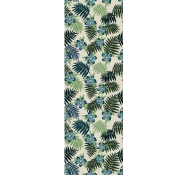 Tenda a rullo sala da pranzo verde e blu tropicale - TenStickers