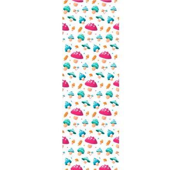 Tenda a rullo sala da pranzo funghi multicolore - TenStickers
