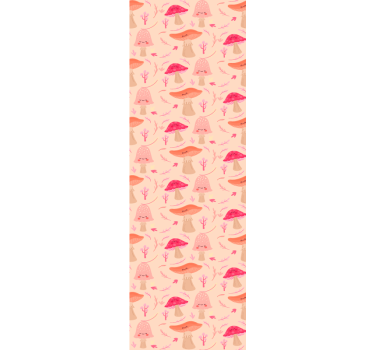 Tenda a rullo sala da pranzo funghi classici felici - TenStickers
