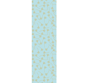 Tenda a rullo sala da pranzo piante nordiche blu - TenStickers