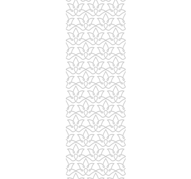 Tenda a rullo sala da pranzo motivo floreale grigio moderno - TenStickers