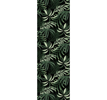 Tenda a rullo sala da pranzo foglie tropicali verdi - TenStickers