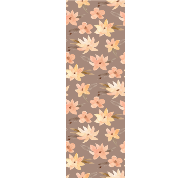 Tenda a rullo sala da pranzo fiori acquarello pastello - TenStickers