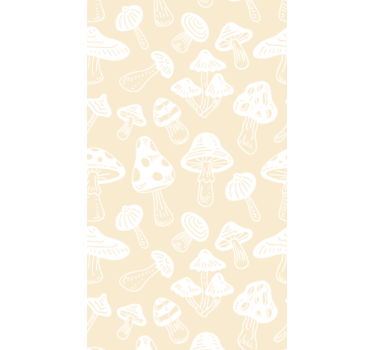 Tenda a rullo sala da pranzo design funghi beige - TenStickers