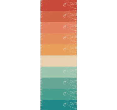 Tenda a rullo sala da pranzo arcobaleno a righe rétro - TenStickers