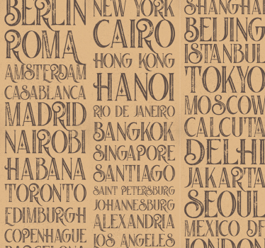 Tenda a rullo sala da pranzo città del mondo - TenStickers