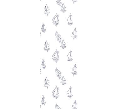 Tenda a rullo cameretta motivo barche a vela disegnato - TenStickers