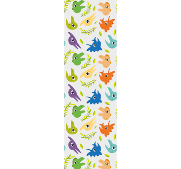 Tenda a rullo cameretta giochi retro dinosauri - TenStickers