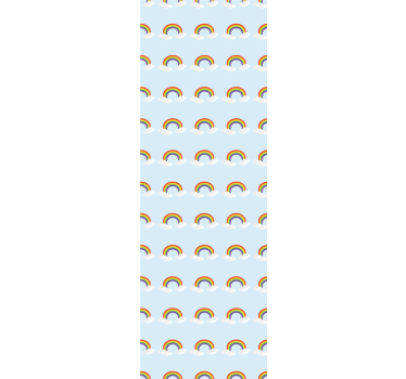 Tenda a rullo cameretta arcobaleno e nuvole colorate - TenStickers