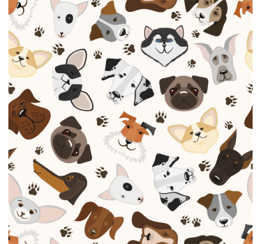 Tenda a rullo cameretta motivo cuccioli e cani - TenStickers
