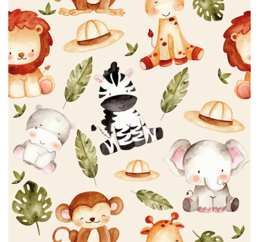 Tenda a rullo cameretta beige safari - TenStickers