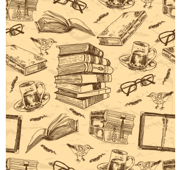 Tenda a rullo per ufficio biblioteca antica - TenStickers