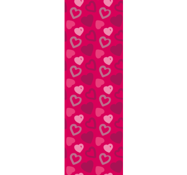 Tenda a rullo camera ragazzi cuori fucsia - TenStickers