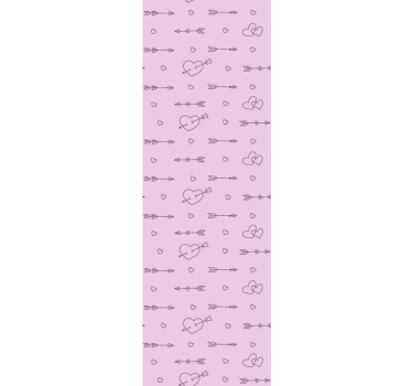 Tenda a rullo moderna silhouette cuori decorativi - TenStickers