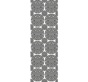 Tenda a rullo moderna motivo geometrico asiatico - TenStickers