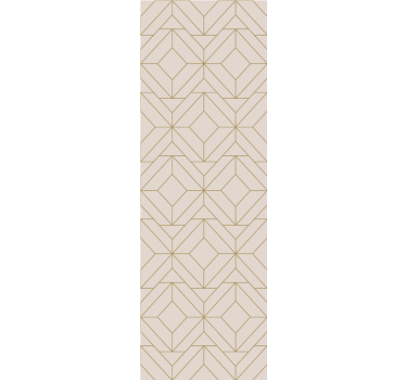 Tenda a rullo moderna linee geometriche rustiche dorate - TenStickers