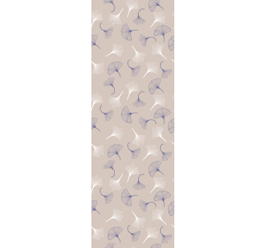 Tenda a rullo moderna crema foglie di ginkgo - TenStickers