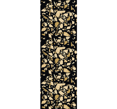 Tenda a rullo moderna terrazzo stile nero oro - TenStickers