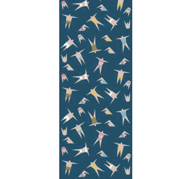 Tenda a rullo moderna motivo figure acquatiche - TenStickers
