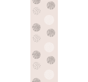 Tenda a rullo moderna con cerchi grigi e linee - TenStickers
