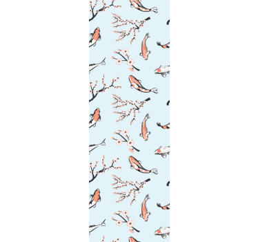 Tenda a rullo moderna pesci koi e rami di ciliegio - TenStickers