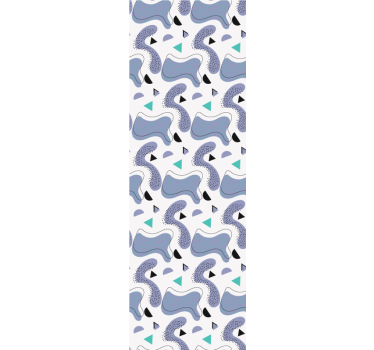 Tenda a rullo moderna modello memphis su sfondo bianco - TenStickers