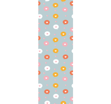 Tenda a rullo moderna icone modelli di messaggi d'amore - TenStickers