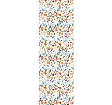 Tenda a rullo moderna motivo astratto organico piatto - TenStickers