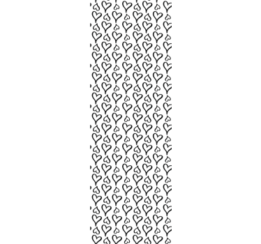 Tenda a rullo moderna icone cuore nere illustrate - TenStickers