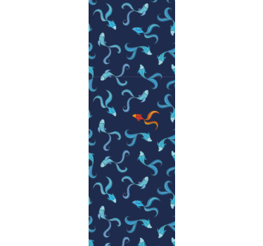 Tenda a rullo moderna pesce arancione su mille - TenStickers