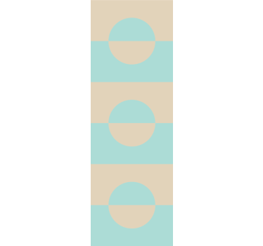 Tenda a rullo moderna con pois blu chiaro e beige - TenStickers
