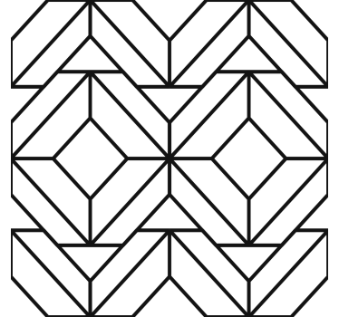 Tenda a rullo moderna motivo geometrico bianco e nero - TenStickers