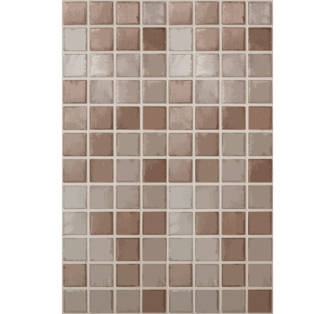 Tenda a rullo beige motivo a quadrati ceramici - TenStickers