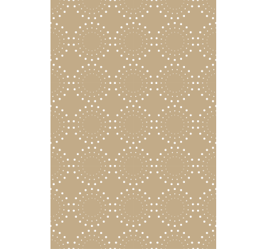 Tenda a rullo beige sfondo beige chiaro con cerchi bianchi - TenStickers
