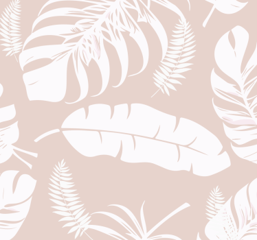 Tenda a rullo beige foglie di banana - TenStickers