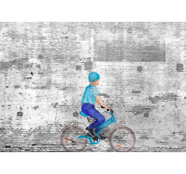 Tenda a rullo cucina bambini in bicicletta graffiti - TenStickers