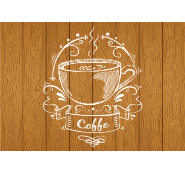 Tenda a rullo cucina pannelli in legno caffè - TenStickers