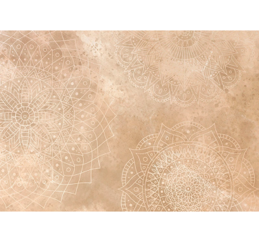 Tenda a rullo beige mandala vintage - TenStickers
