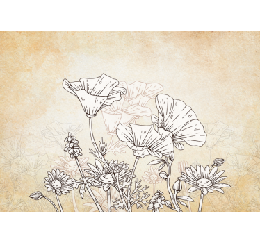 Tenda a rullo beige prato vintage - TenStickers