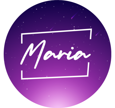 Tenda a rullo porpora galassia viola con nome - TenStickers
