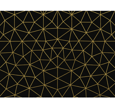 Tenda a rullo moderna rete geometrica oro notte - TenStickers