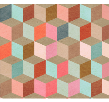 Tenda a rullo moderna motivo geometrico pastello kraft - TenStickers