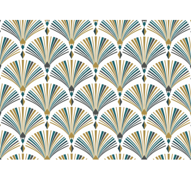 Tenda a rullo moderna murale fan gatsby vintage - TenStickers